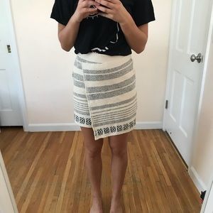 Knit Patterned Wrap Skirt from ZARA